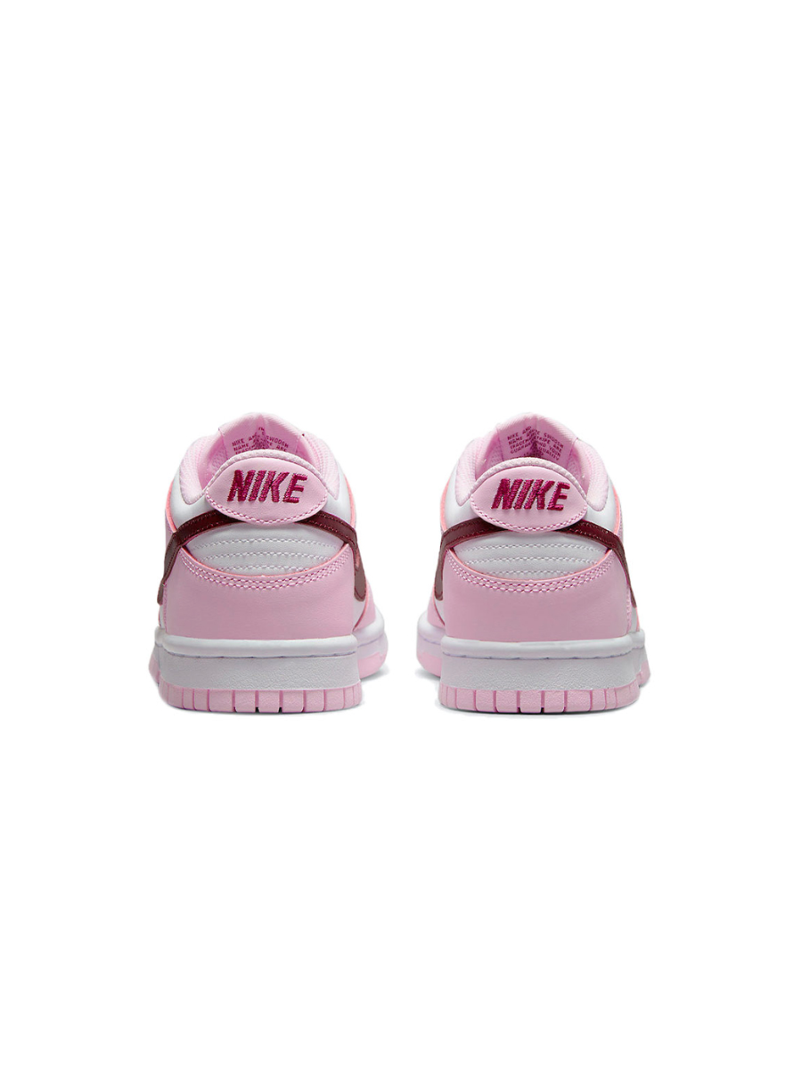 Кроссовки женские кожаные Nike Dunk Low GS White Pink Red Картинка Кроссовки женские кожаные Nike Dunk Low GS White Pink Red