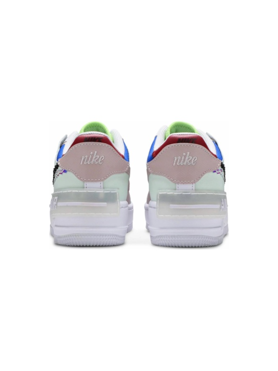 Картинка Кроссовки разноцветные Nike Air Force 1 Low Shadow 8 Bit Barely Green